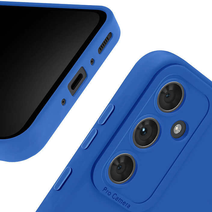 Avizar Coque pour Galaxy A54 5G en Silicone Souple avec Renfort Bloc Caméra Bleu pas cher