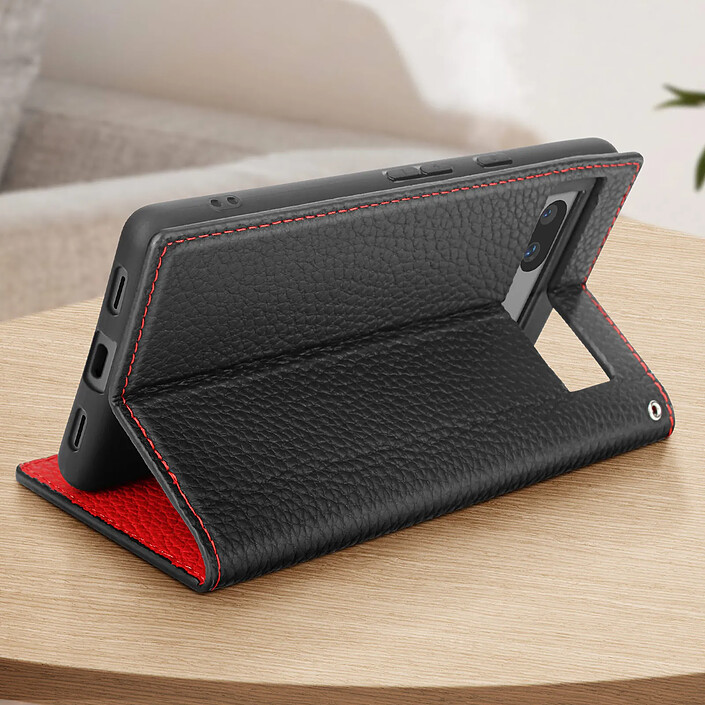 Acheter Avizar Housse pour Google Pixel 7a Cuir Véritable Clapet portefeuille Support