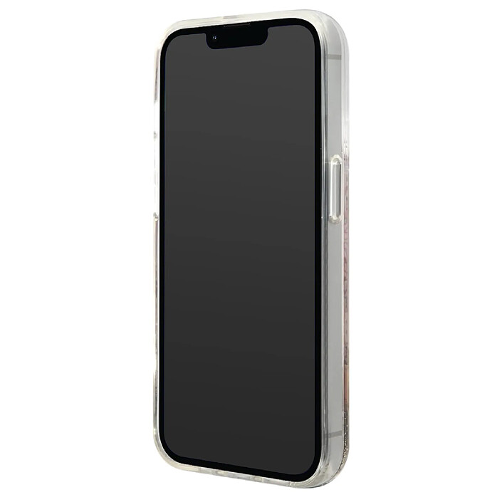 Avis Guess Coque pour Apple iPhone 14 Pro Max Flowers à paillettes flottantes Dorée