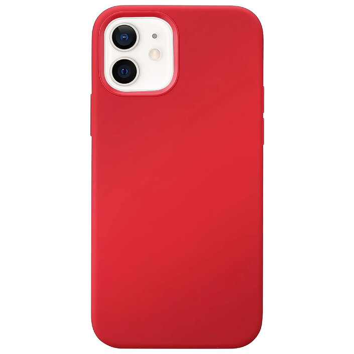 Jaym Coque pour Apple iPhone 12 Mini Premium Silicone Microfibre Rouge