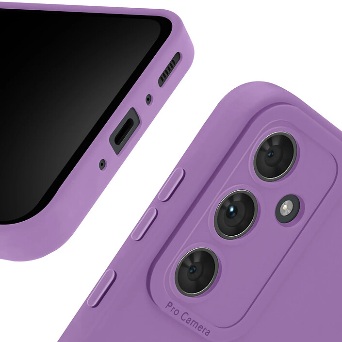 Avizar Coque pour Samsung Galaxy A54 5G Silicone Mat Toucher Doux Violet foncé pas cher
