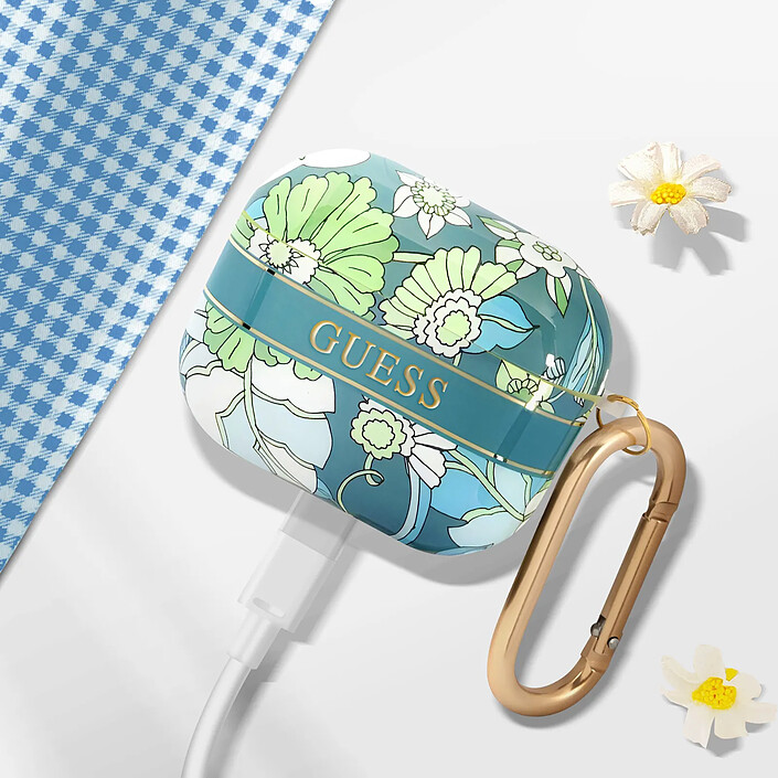 Acheter Guess Coque pour Airpods 3 Flowers avec Anneau Multicolore