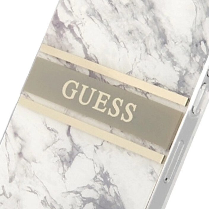 Avis Guess Coque pour Apple iPhone 13 Mini Marble Strap Gris