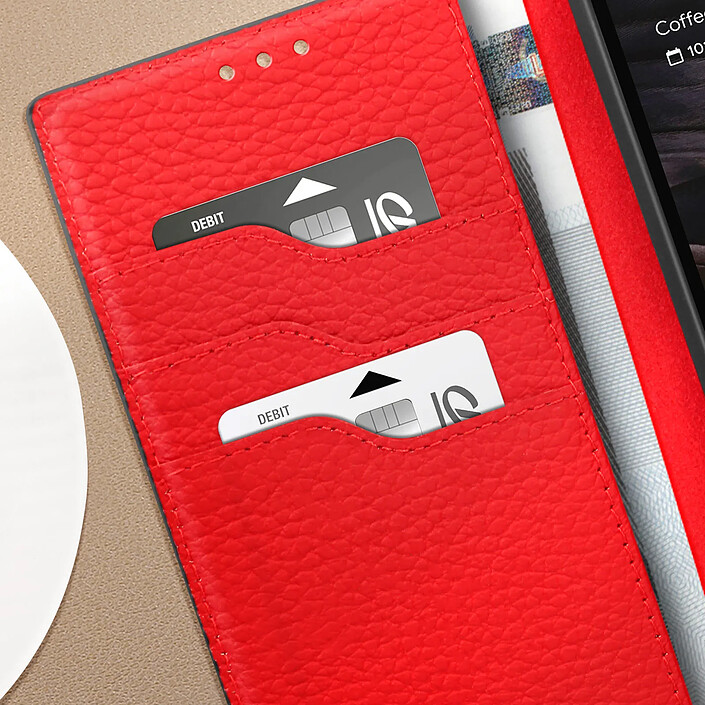 Avis Avizar Housse pour Google Pixel 7a Cuir Véritable Clapet portefeuille Support