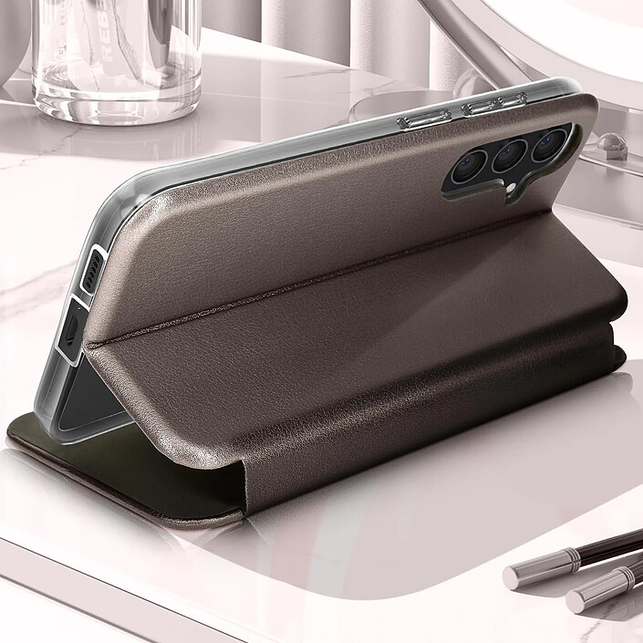 Acheter Avizar Étui pour Samsung S24 Plus et S25 Plus Clapet Porte carte Support Argent