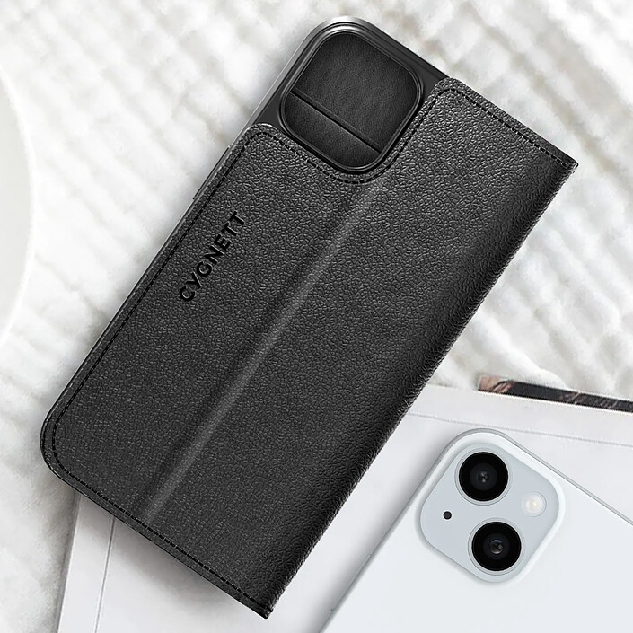 CYGNETT Étui pour iPhone 15 Plus Série Urban Wallet avec Porte-cartes et Support Vidéo Noir pas cher