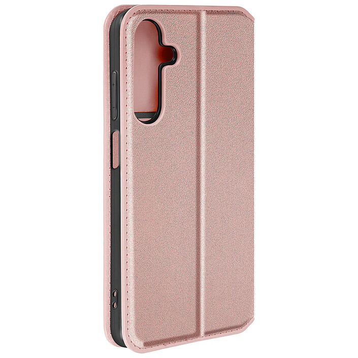 Avizar Étui pour Samsung Galaxy A15 Porte-carte Support Vidéo Rose champagne