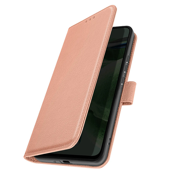 Avizar Étui pour Xiaomi Redmi 9C / 9C NFC / 10A Portefeuille et Support Vidéo Rose champagne