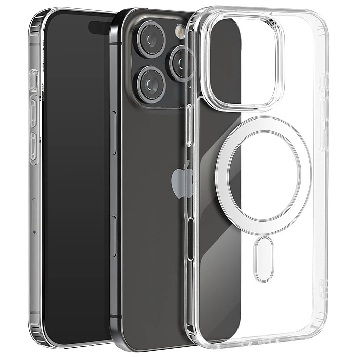 Coque MagSafe pour iPhone 16 Pro Polycarbonate Contour Silicone Transparent