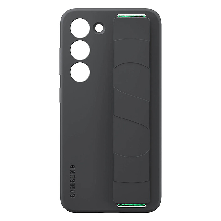 Samsung Coque pour Samsung S23 Silicone Finition Mate avec Lanière Original  Noir