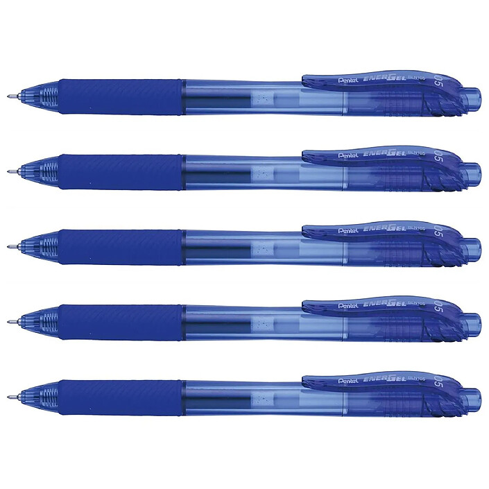 PENTEL Stylo Roller à encre gel Liquid EnerGel-X BLN105 Bleu x 5