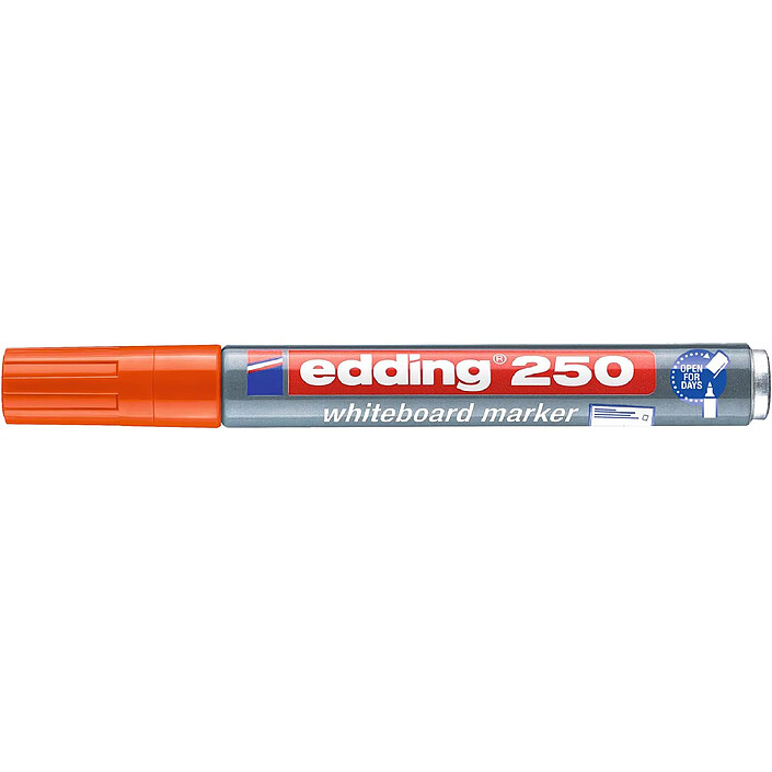 Acheter EDDING Marqueur pour Tableaux blancs 250 Corps Alu Orange Pointe Ronde 1,5-3 mm x 10