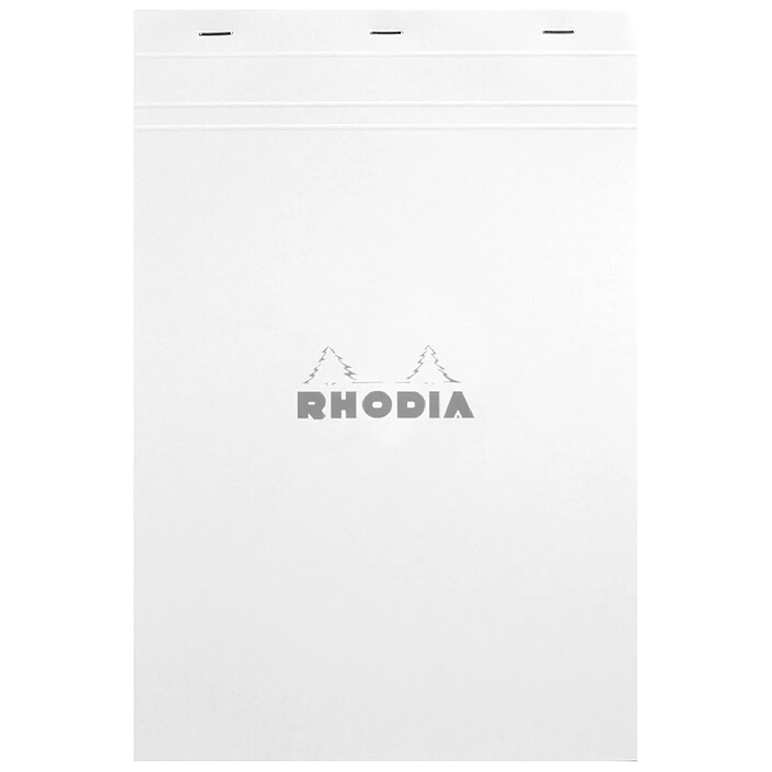 RHODIA Bloc WHITE N°18 21x29,7cm 80F Q.5x5 Blanc