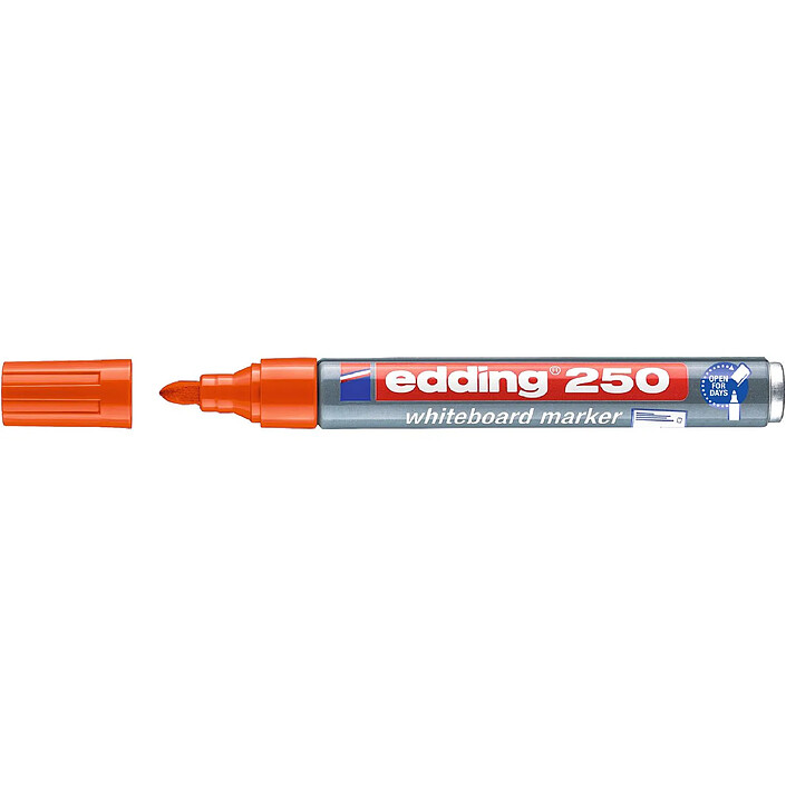 Avis EDDING Marqueur pour Tableaux blancs 250 Corps Alu Orange Pointe Ronde 1,5-3 mm x 10