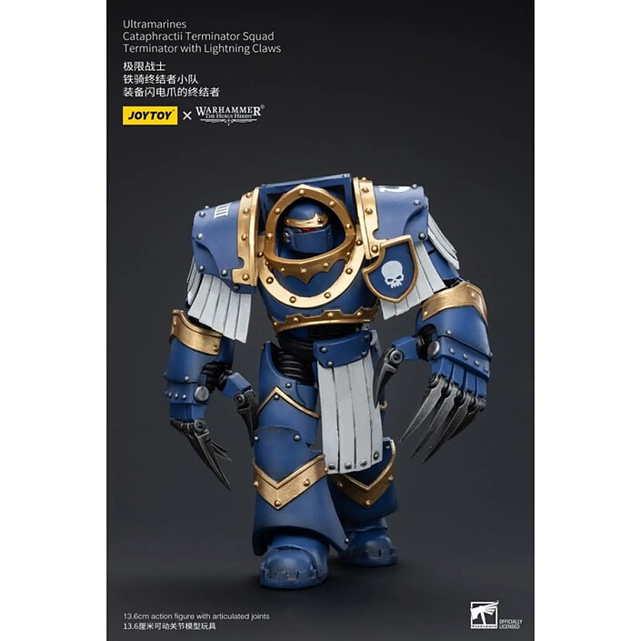 Acheter Warhammer The Horus Heresy - Figurine 1/18 Ultramarines Cataphractii Terminator Squad Terminator with Lightning Claws 14 cm