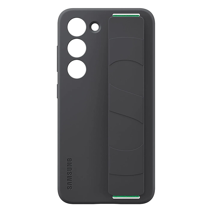samsung Coque Original Samsung S23 Plus Silicone Finition Mate avec Lanière Noir