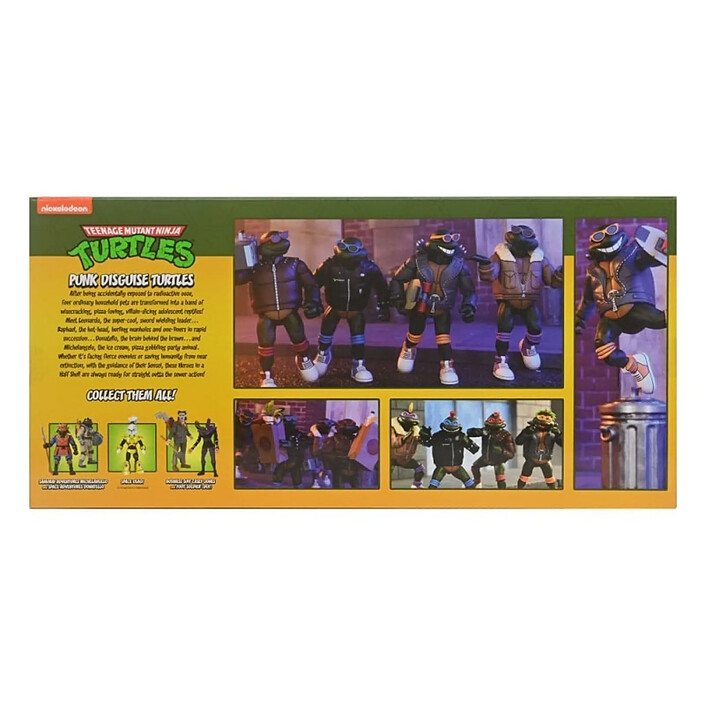 Les Tortues Ninja (Cartoon) - Pack de 4 Figurines Punk Turtles 18 cm pas cher