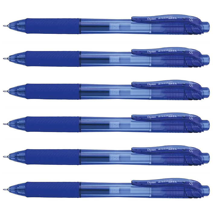PENTEL Stylo Roller à encre gel Liquid EnerGel-X BLN105 Bleu x 6