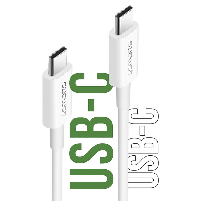Acheter 4smarts Chargeur Secteur USB-C GaN 20W Format Compact + Câble USB-C 60W Blanc