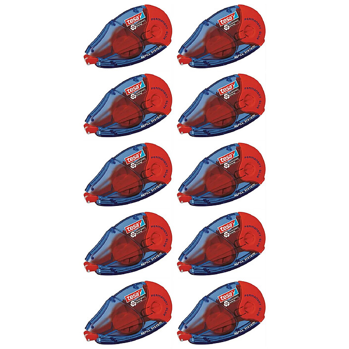 TESA Roller rechargeable colle permanente 8,4 mm EcoLogo 14m x 8,4mm x 10
