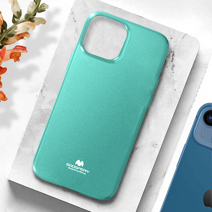 Avis Mercury Coque pour iPhone 13 Mini Silicone Gel Effet Brillant Turquoise