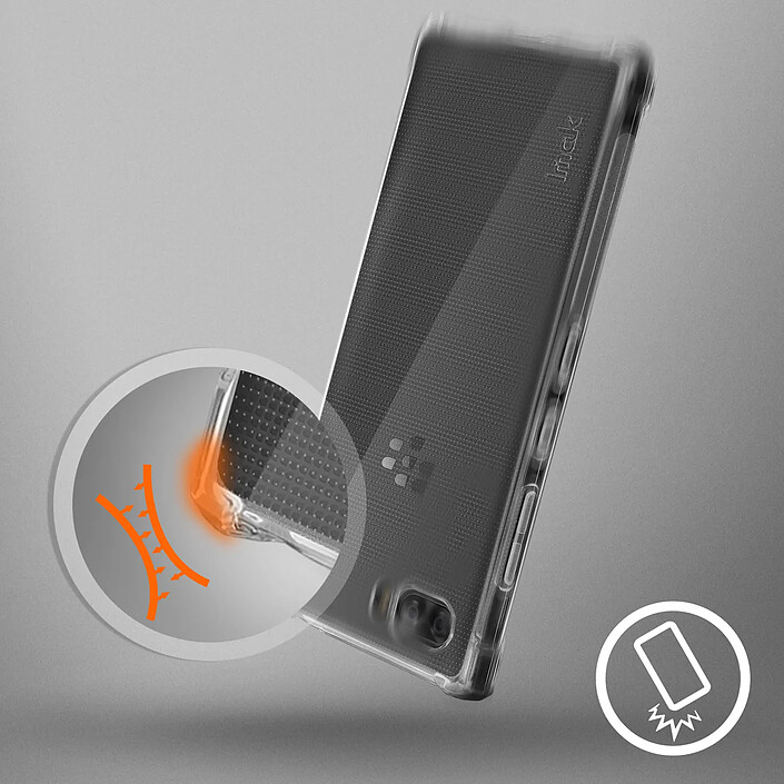 Acheter iMak Imak Coque BlackBerry KEY2 Coque Silicone Souple + Film Flexible Transparent