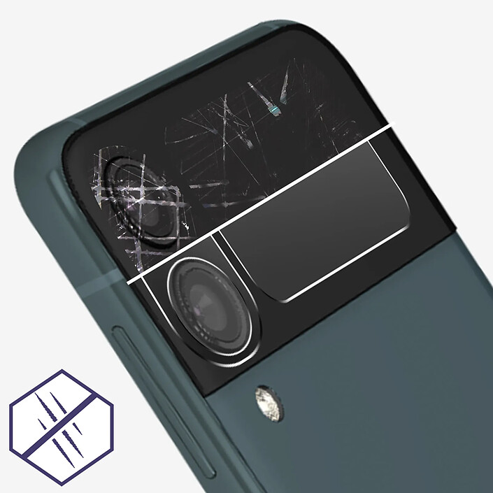 iMak 2x Films Caméra pour Samsung Galaxy Z Flip 3 Verre Trempé 9H Anti-traces Transparent pas cher