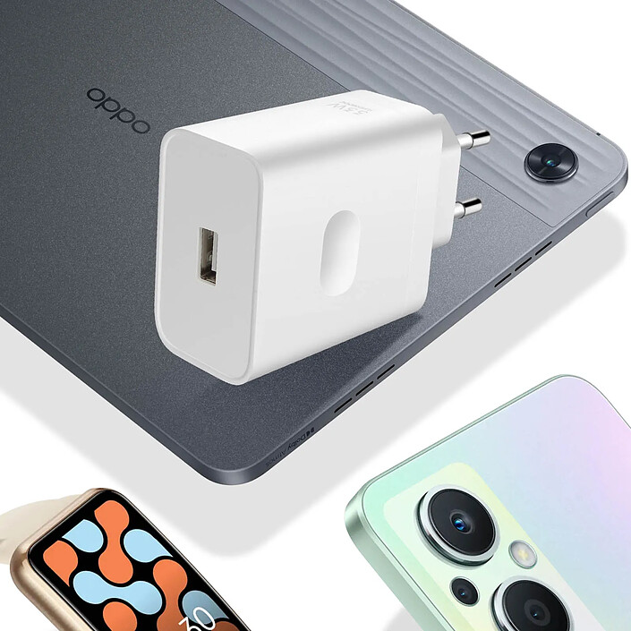 Avis Oppo Chargeur Oppo USB SuperVOOC 33W avec Câble USB vers USB-C Blanc