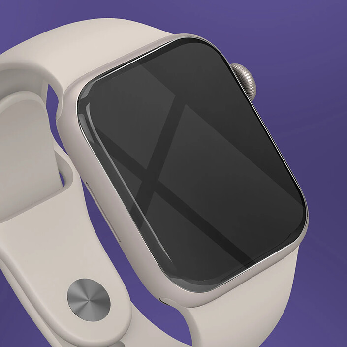 iMak Pack 2x Protections Écran pour Apple Watch Series 8 41mm Fin Souple e Transparent pas cher