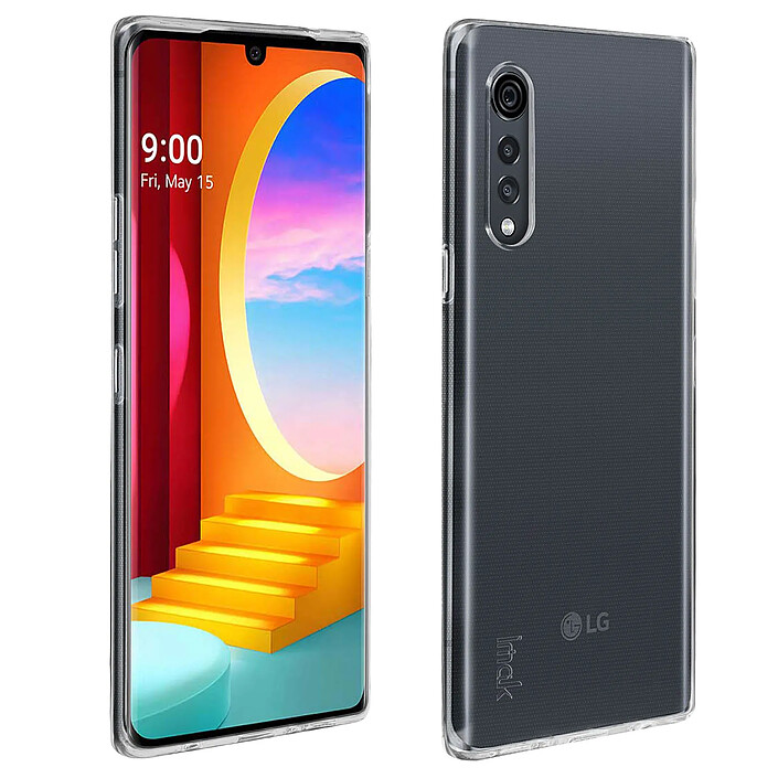 iMak Coque pour LG Velvet Silicone Gel Flexible Protection Fine Légère Transparent
