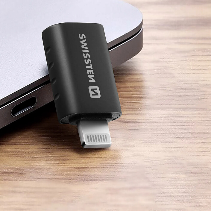 Avis Swissten Adaptateur Apple Lightning vers USB-C Transfert de Données et Charge Noir
