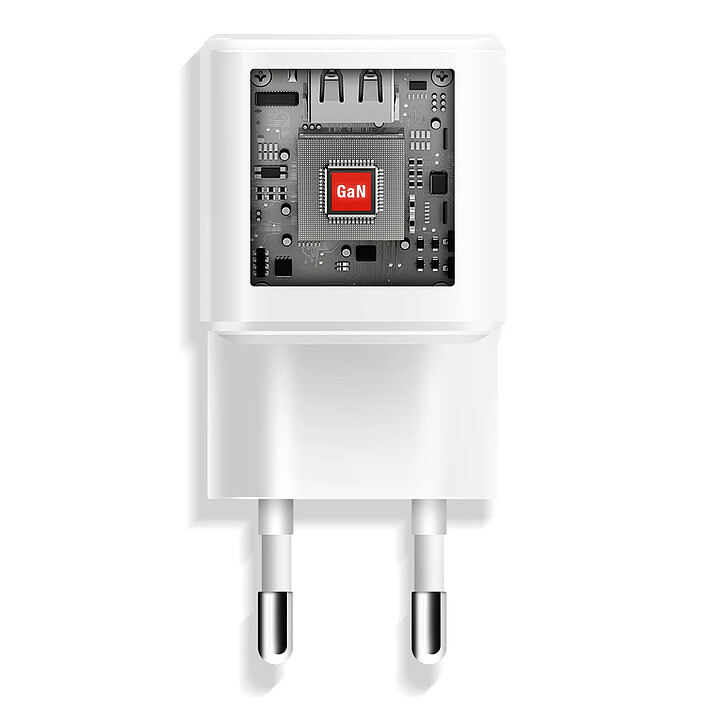 Acheter Swissten Chargeur USB C GaN 20W Compact avec Câble Lightning 1.2m Blanc