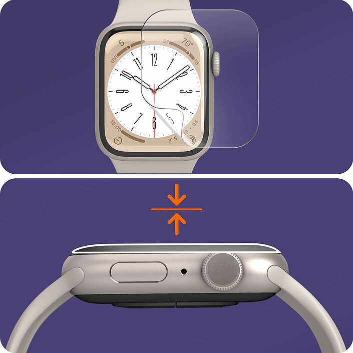 Avis iMak Pack 2x Protections Écran pour Apple Watch Series 8 41mm Fin Souple e Transparent