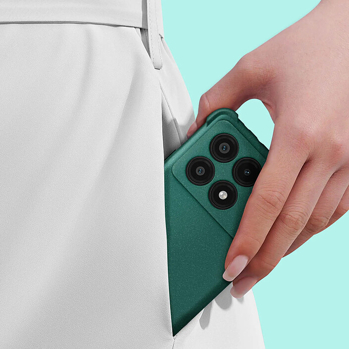 iMak Coque pour Xiaomi Poco X6 Pro Souple Coins Renforcés Caméra Protégée Vert foncé pas cher