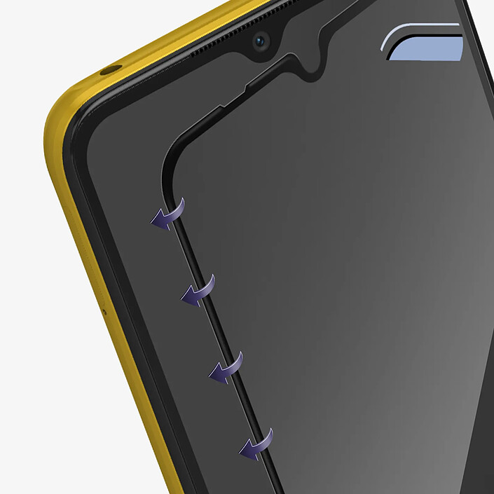 Acheter imak Verre trempé Xiaomi Poco C40 Résistant 9H Bords Biseautés Imak contour noir