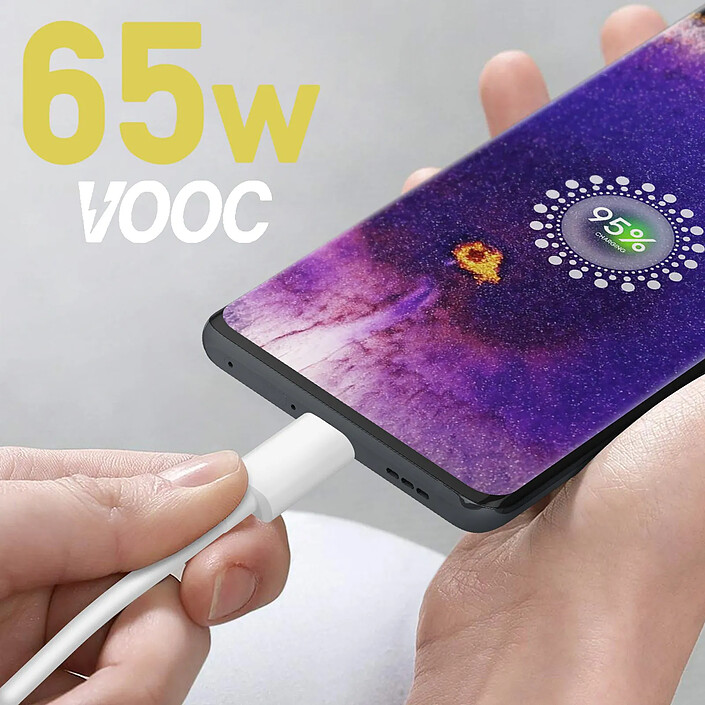 Acheter Oppo Câble USB vers USB-C Original Oppo DL129 VOOC 65W Blanc 1m