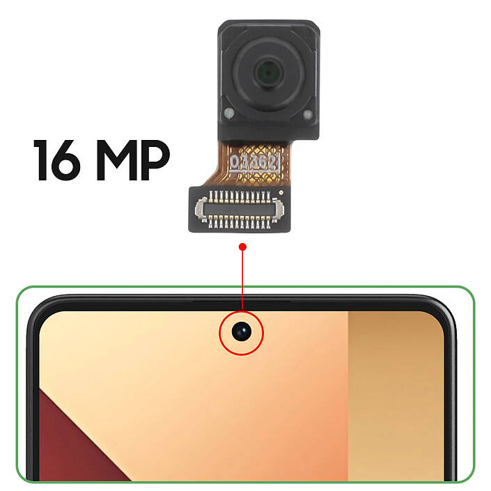 Avis Relife Caméra Avant pour Xiaomi Redmi Note 13 Pro 4G Capteur Selfie 16MP Noir