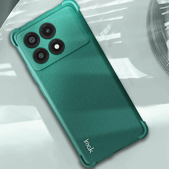 Acheter iMak Coque pour Xiaomi Poco X6 Pro Souple Coins Renforcés Caméra Protégée Vert foncé