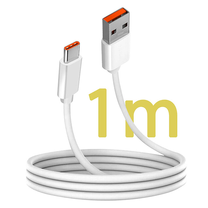 Oppo Câble USB vers USB-C Original Oppo SuperVOOC 65W Blanc 1m pas cher