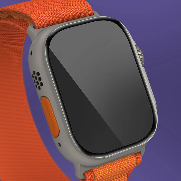 iMak Verre Organique pour Apple Watch Ultra 49mm Protection Écran Noir pas cher