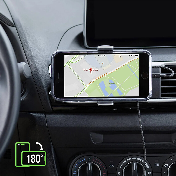 Avis Belkin Support Voiture Smartphone Fixation Grille d'Aération Rotatif à 180° Belkin Noir