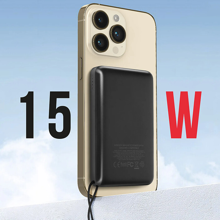 Avis Swissten Powerbank MagSafe pour Smartphone 10 000mAh Power Delivery 18W Quick Charge 20W Noir