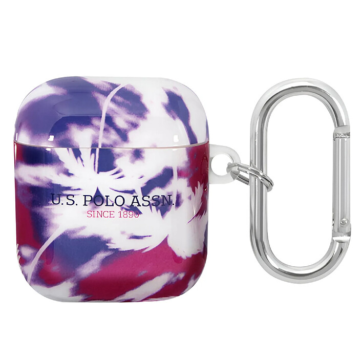 U.S Polo Coque pour Airpods 1 et 2 Palm Anti-choc en Silicone Violet