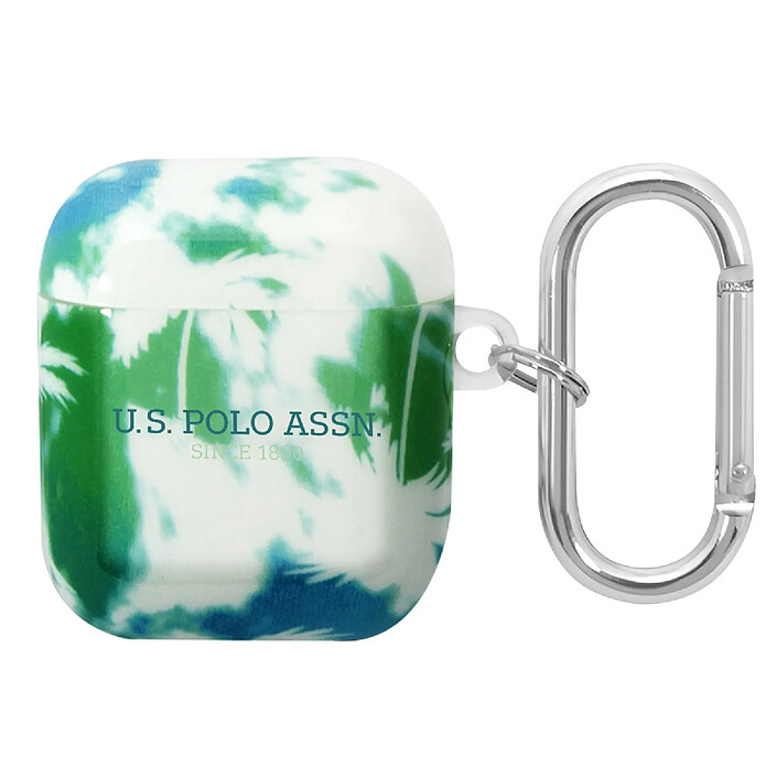U.S Polo Coque pour Airpods 1 et 2 Palm Anti-choc en Silicone Vert