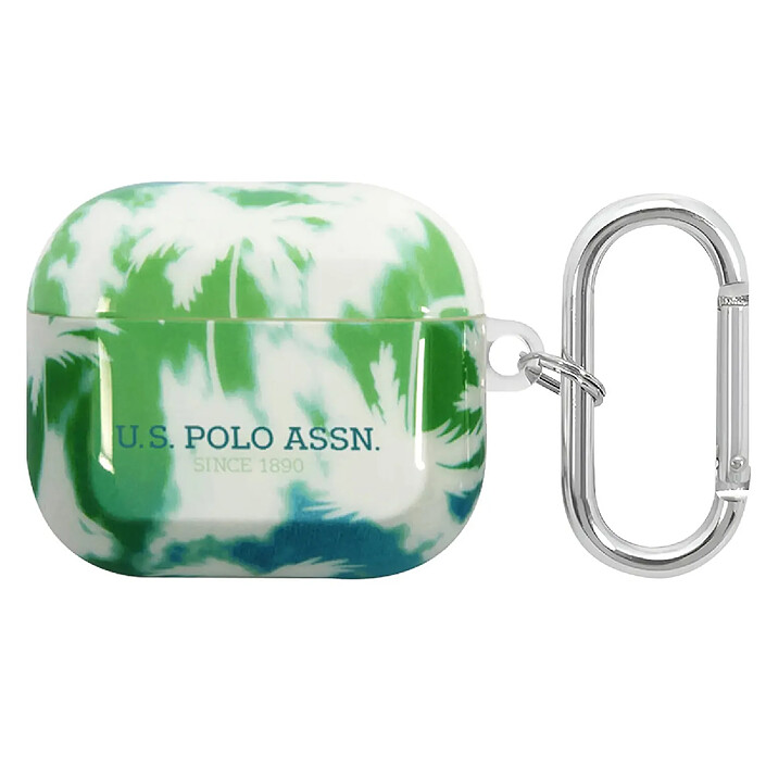 U.S Polo Coque pour Airpods 3 Palm Anti-choc en Silicone Vert