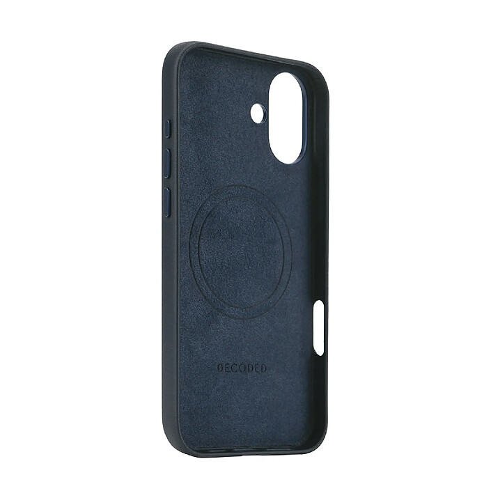 Avis Decoded Coque pour iPhone 16 Plus MagSafe en Cuir Antichoc avec Boutons en Métal Bleu marine