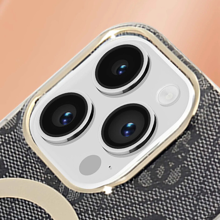 Acheter Guess Bundle Coque pour iPhone 14 Pro Magsafe 4G et Chargeur Sans Fil Qi Magsafe 15W Gris