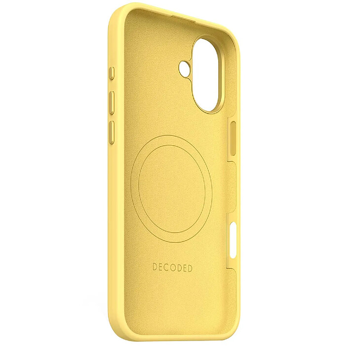 Avis Decoded Coque MagSafe pour iPhone 16 Plus en Silicone Antimicrobienne Jaune