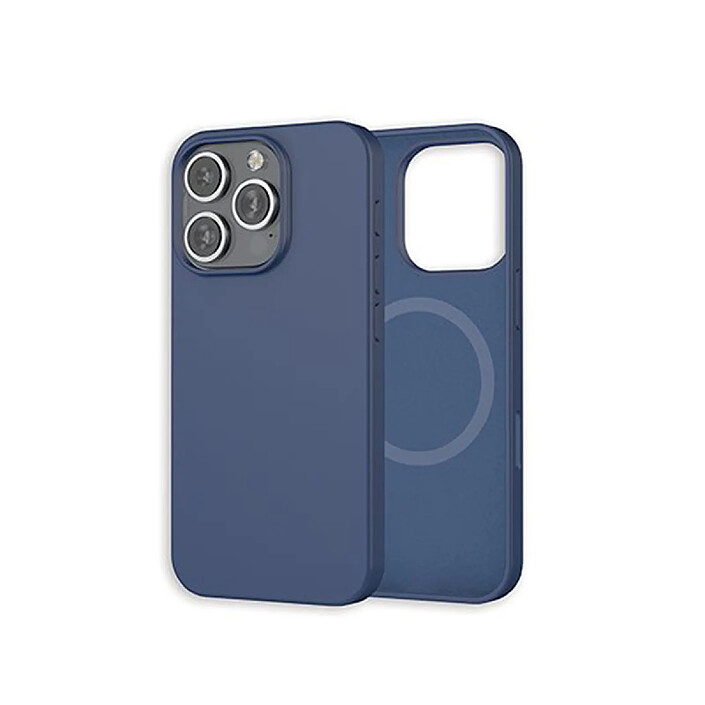 Avis MW Coque pour iPhone 16 Pro MagSafe Silicone Oléophobe et Anti-rayures Bleu