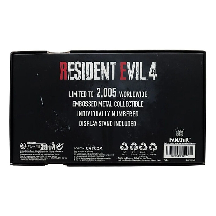 Acheter Resident Evil 4 - Réplique 1/1 Metal Exclusive Upgrade Ticket